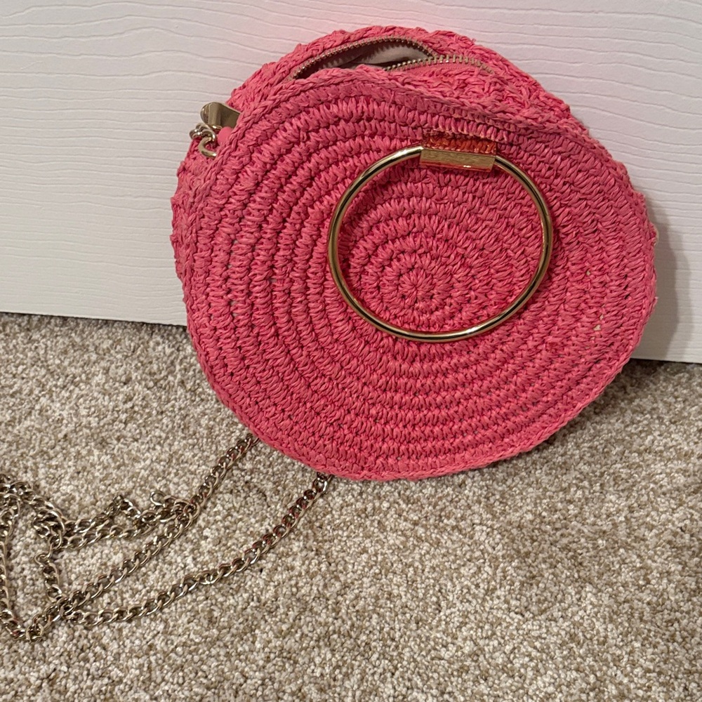 H&M Vibrant Pink Round Crossbody Bag